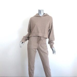 Cozy Tan Women's Alo Yoga Hoodie and Pants Set